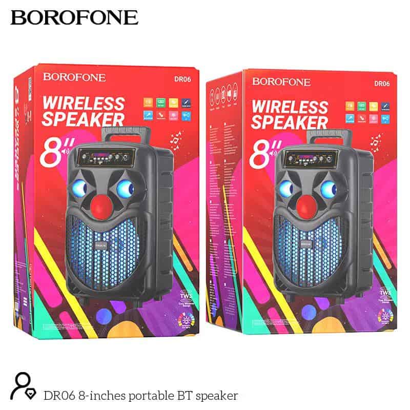 Borofone DR06 8 inch Portable Sports Wireless Bluetooth Speaker ( Black) Borofone DR06 8 inch Portable Sports Wireless Bluetooth Speaker ( Black)